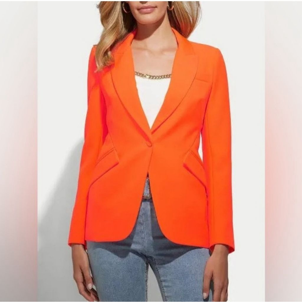 Generation Love Hudson Crepe Blazer Papaya Sz Xl New